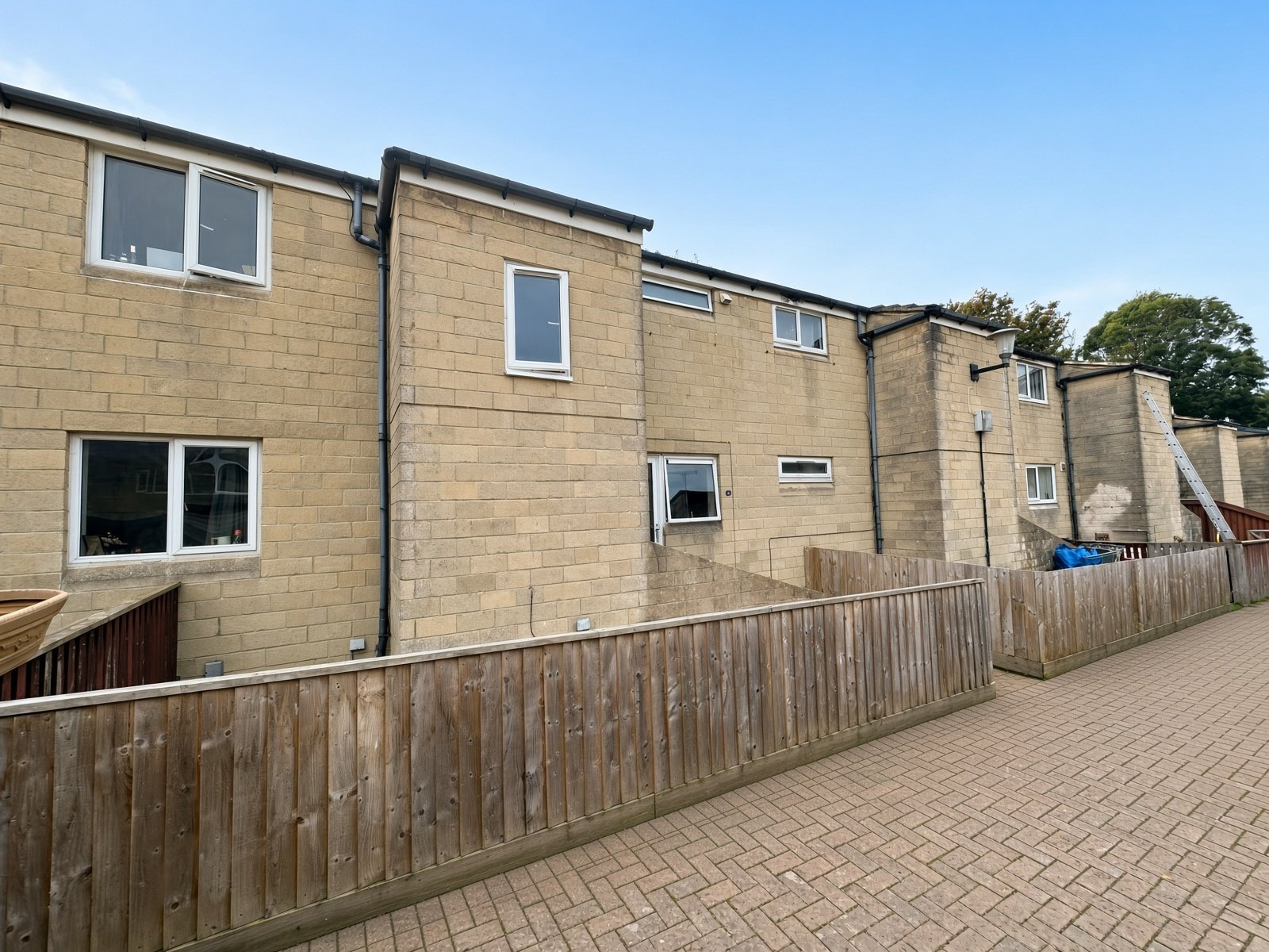 Rooksbridge Walk street view showing the terrace and fenced front gardens